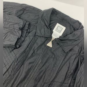 Wilson Women’s Windbreaker Full Zip Nylon Black Sz Large T2
